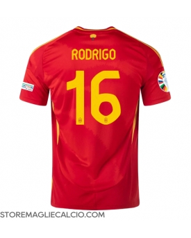 Spagna Rodri Hernandez #16 Maglia Gara Casa Repliche Europei 2024